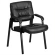 Pemberley Row Leather Black Chair Rectangular Comfortable 36