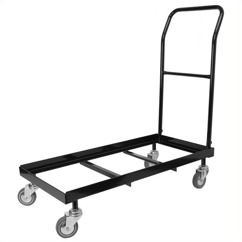 Pemberly Row Dolly Folding Chair in Black