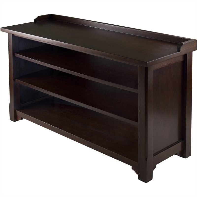 Pemberley Row Solid Wood Walnut Hall Bench Rectangular Storage 40