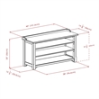 Pemberley Row Solid Wood Walnut Hall Bench Rectangular Storage 40