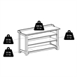 Pemberley Row Solid Wood Walnut Hall Bench Rectangular Storage 40