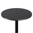 Pemberly Row Round Transitional Wood/Metal Pub Table in Black