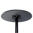 Pemberly Row Round Transitional Wood/Metal Pub Table in Black