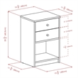 Pemberly Row Transitional Wood Accent Table with 2 Drawers in Black