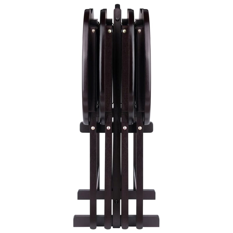 Pemberley Row Solid Wood Espresso TV Table Set Rectangular 25.83