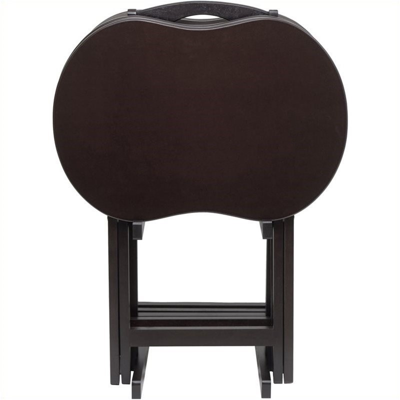 Pemberley Row Solid Wood Espresso TV Table Set Rectangular 25.83