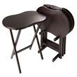 Pemberley Row Solid Wood Espresso TV Table Set Rectangular 25.83