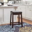 Pemberley Row Faux Leather Dark Brown Counter Stool Rectangular 26.5