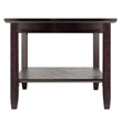 Pemberley Row Solid Wood Dark Espresso Coffee Table Rectangular Tempered Glass Inset 40