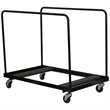 Pemberley Row Steel Black Folding Table Dolly Rectangular 47