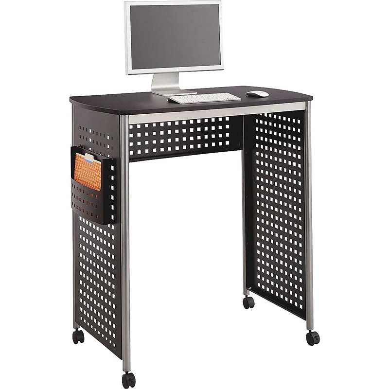 Pemberly Row Standing Desk Workstation in Black
