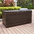Pemberly Row Coastal Wicker / Rattan Outdoor Storage Bin in Brown