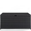 Pemberly Row Coastal Wicker / Rattan Outdoor Storage Bin in Brown