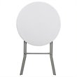 Pemberly Row Round Granite Bar Height Folding Table in White