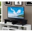 Pemberly Row Contemporary Large Monitor Riser in Black Wood Finish
