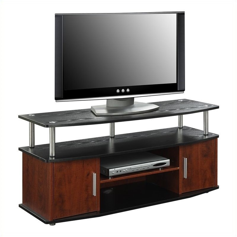 Pemberley Row Wood Cherry/Black TV Stand Rectangular 47.25