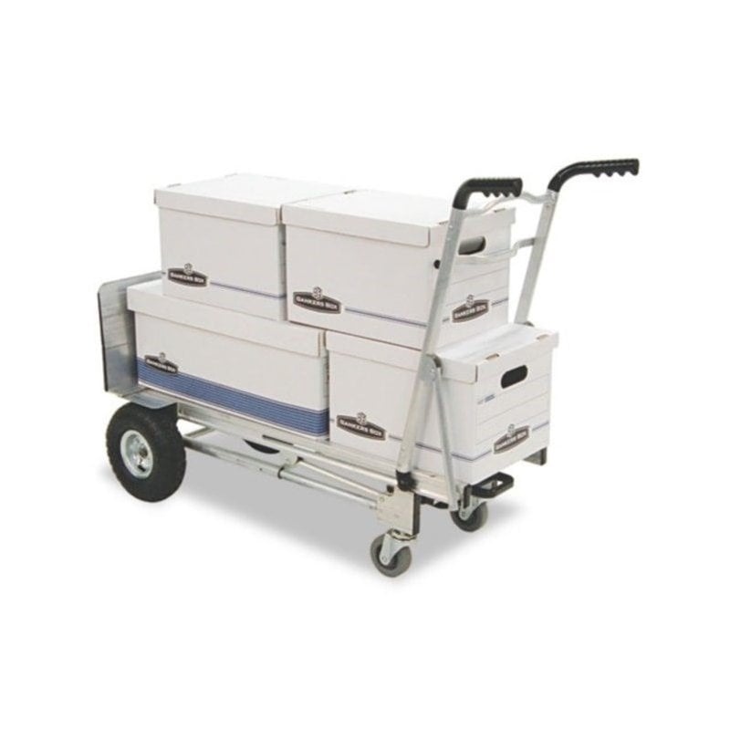 Pemberly Row 3-in-1 Aluminum Hand Truck Cart in Gray