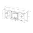 Pemberly Row Traditional Wood Fireplace TV Stand for TVs up to 65