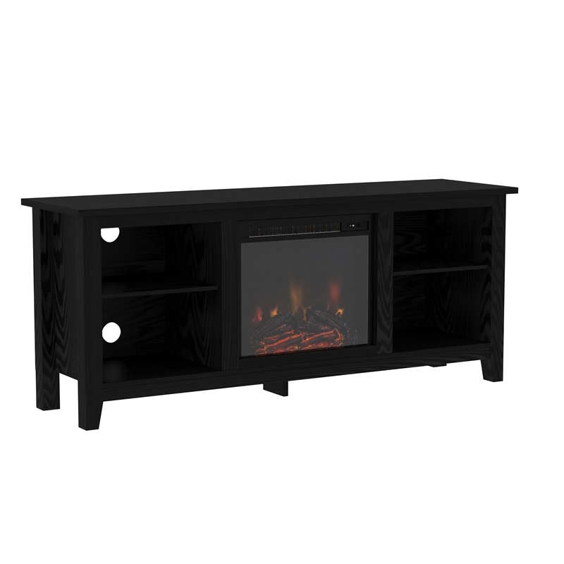 Pemberly Row Traditional Wood Fireplace TV Stand for TVs up to 65