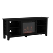 Pemberly Row Traditional Wood Fireplace TV Stand for TVs up to 65