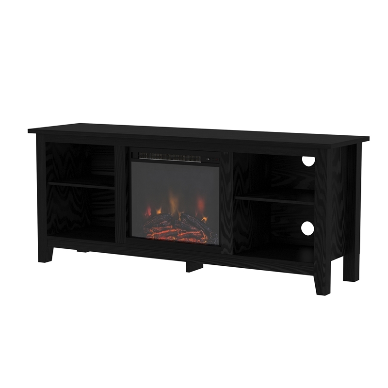 Pemberly Row Traditional Wood Fireplace TV Stand for TVs up to 65