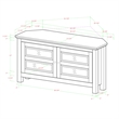 Pemberley Row MDF Espresso TV Stand Corner Transitional 44