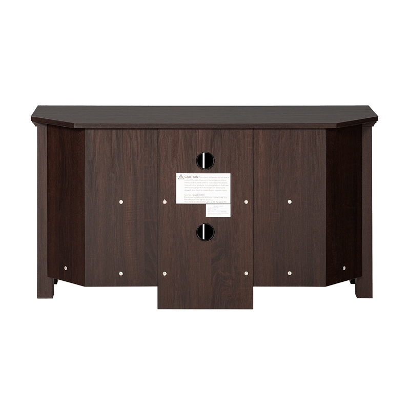 Pemberley Row MDF Espresso TV Stand Corner Transitional 44