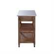 Pemberley Row Wood Barnwood Brown Kitchen Cart Rectangular Adjustable 45