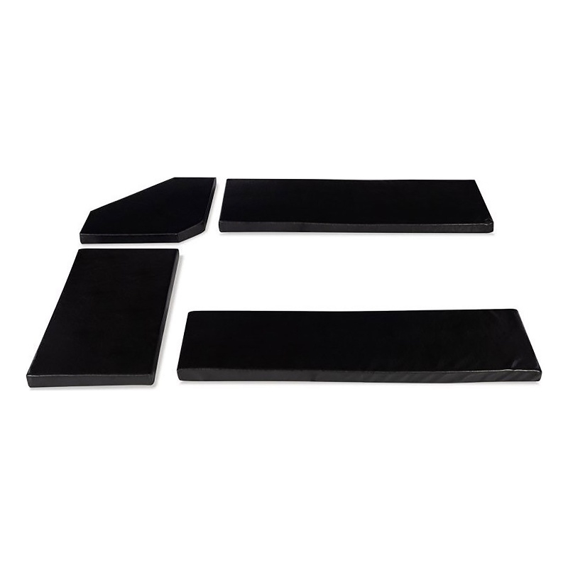 Pemberley Row Fabric Black Cushion Set Rectangular Fully Assembled
