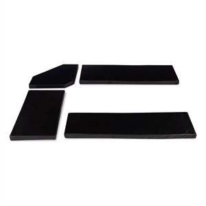 Pemberley Row Fabric Black Cushion Set Rectangular Fully Assembled