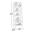 Pemberley Row Wood Jamocha Brown Bookcase Rectangular 71.15