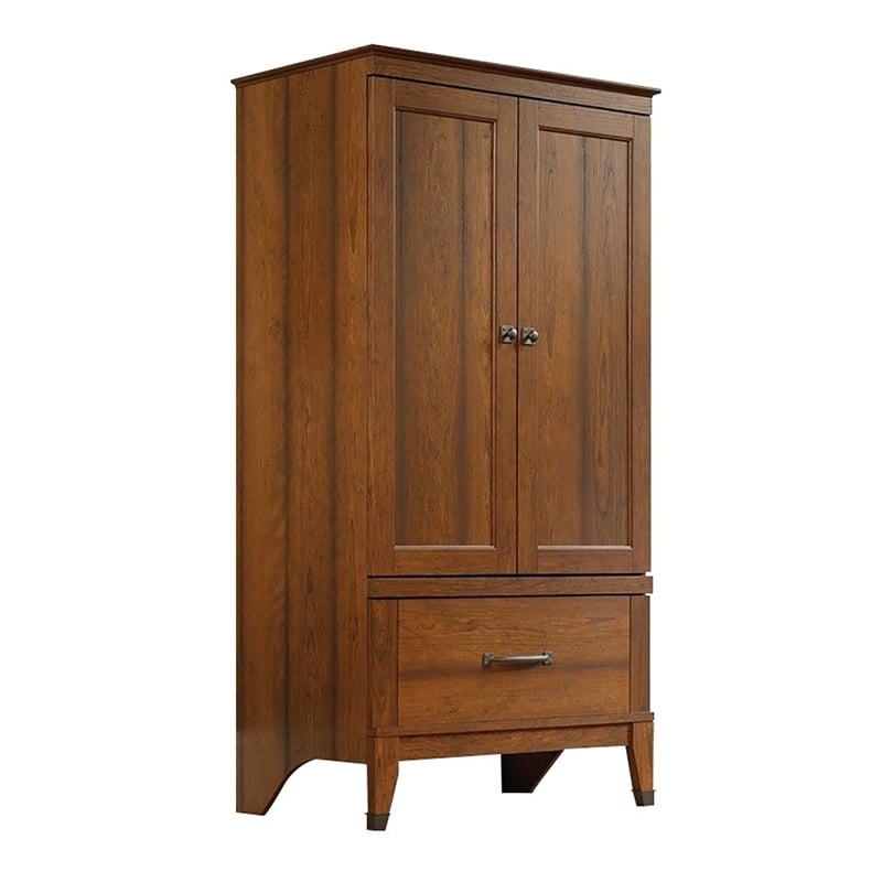 Pemberley Row Wood Washington Cherry Armoire Rectangular Garment Rod