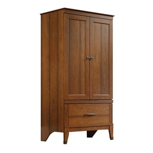 Pemberley Row Wood Washington Cherry Armoire Rectangular Garment Rod
