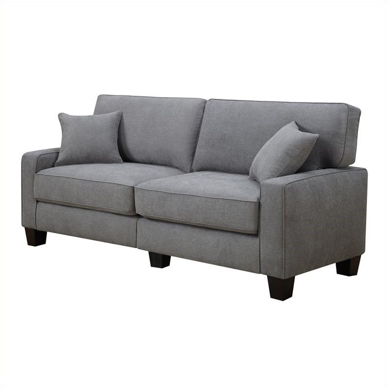 Pemberley Row Upholstered Glacial Gray Sofa Rectangular Tool-Free Assembly 78
