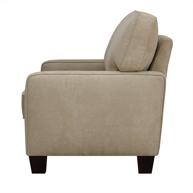 Pemberley Row Fabric Silica Sand Beige Sofa Rectangular Tool-Free Assembly 78