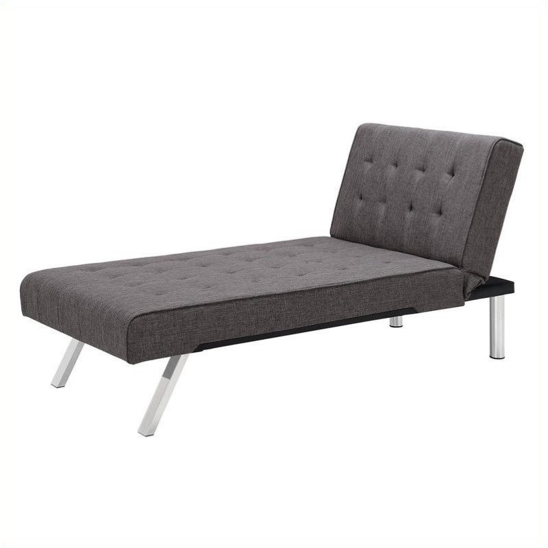 Pemberly Row Patio Chaise Lounge in Antique Black 