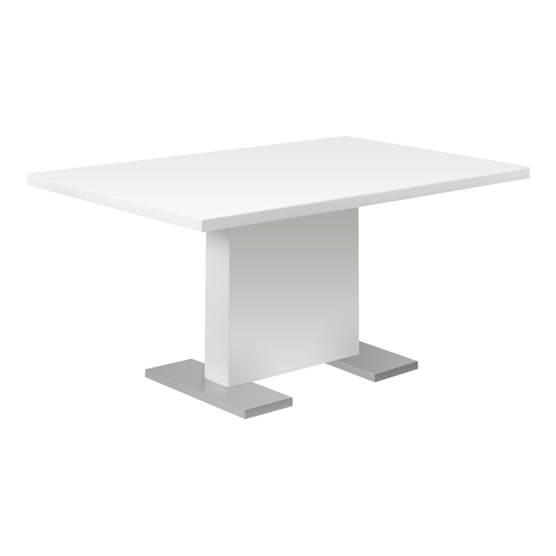 Pemberly Row Dining Table in Glossy White