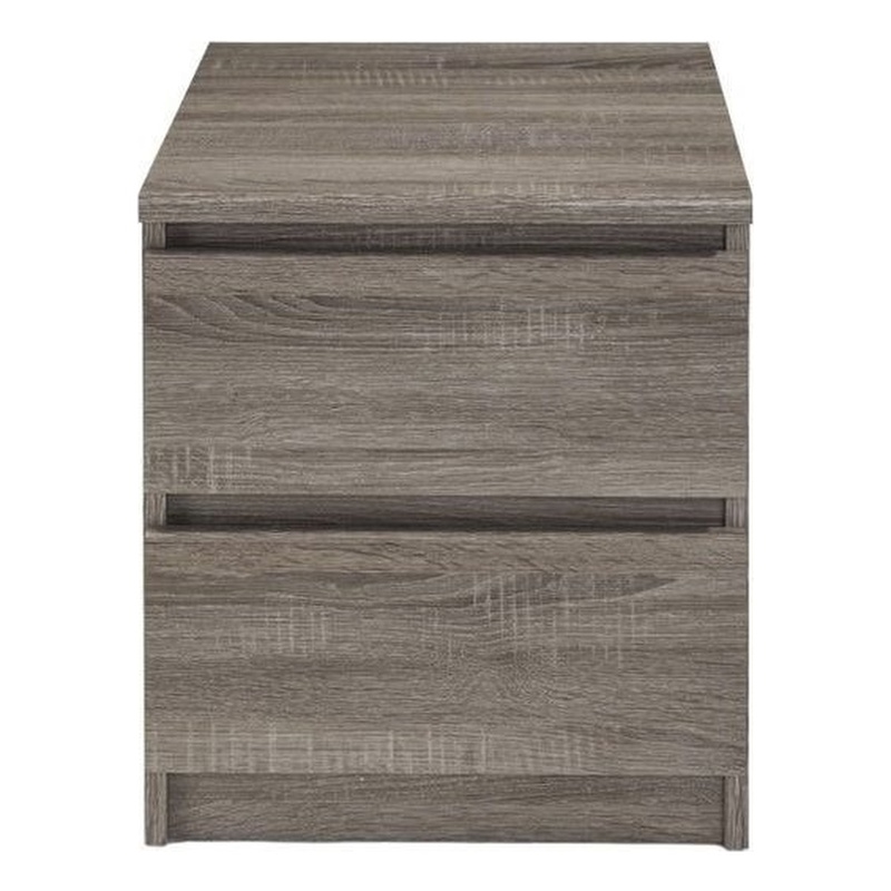 Pemberley Row Particle Board Truffle Gray Nightstand Contemporary 19.5