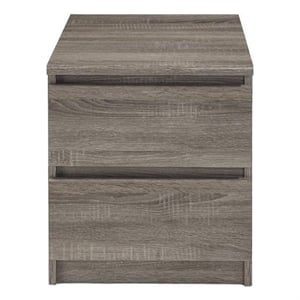 Pemberley Row Particle Board Truffle Gray Nightstand Contemporary 19.5&quot H x 15.8&quot W x 19.7&quot D