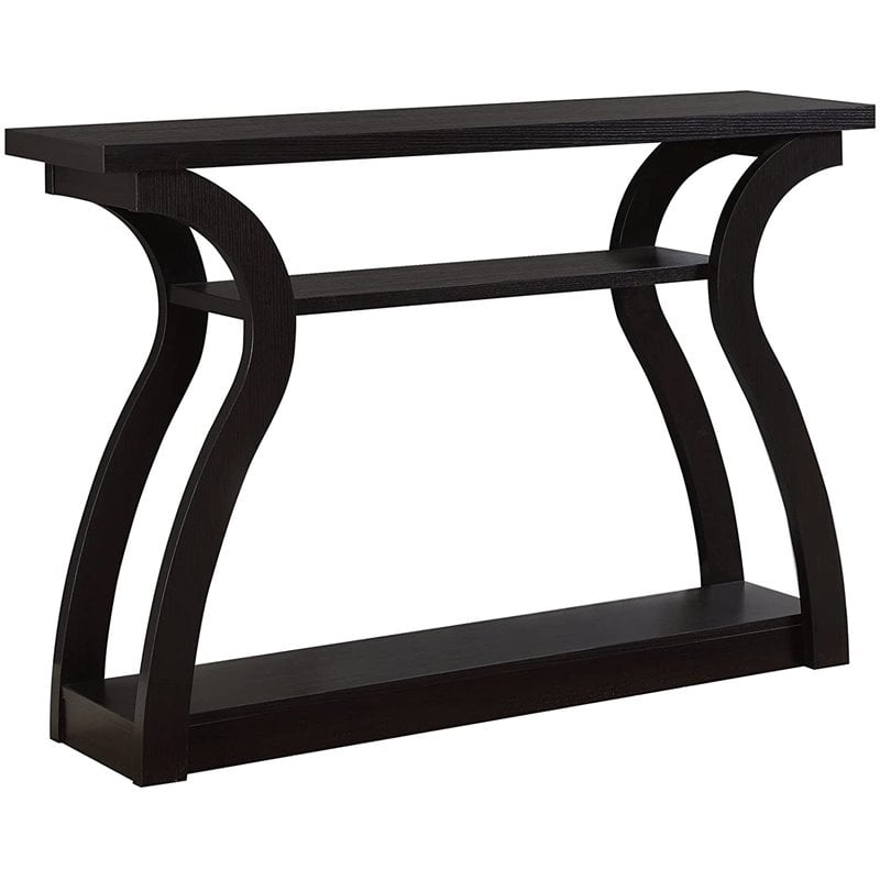 Pemberley Row Wood Cappuccino Console Table Rectangular 47