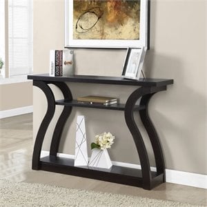 Pemberley Row Wood Cappuccino Console Table Rectangular 47&quot Unassembled