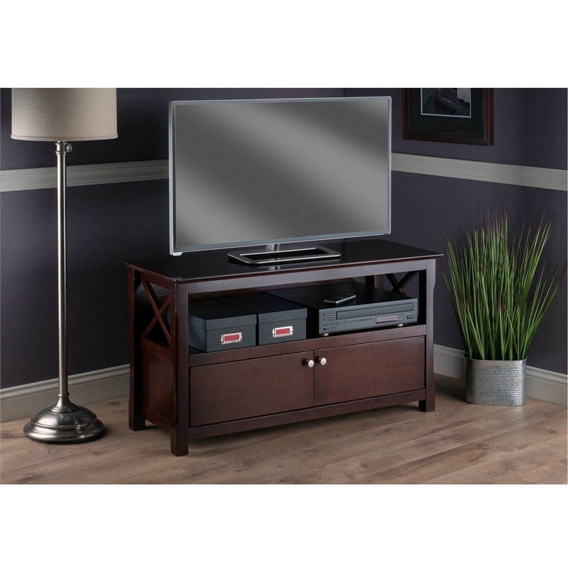Pemberley Row Solid Wood Cappuccino TV Stand Rectangular 44.02