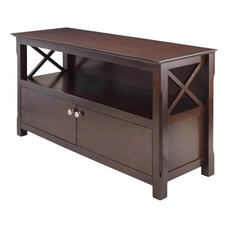 Pemberley Row Solid Wood Cappuccino TV Stand Rectangular 44.02