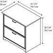 Pemberly Row 2 Drawer File Cabinet in Heather Gray