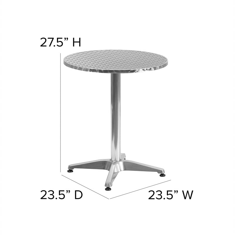 Pemberly Row Aluminum Round Bistro Table