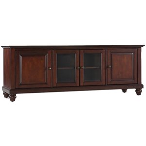 Pemberley Row Solid Hardwood Vintage Mahogany TV Stand Rectangular Wire Management 60&quot Unassembled