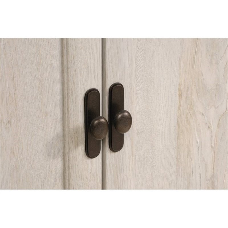 Pemberly Row Modern 2-Door Engineered Wood Chest in Chalked Chestnut