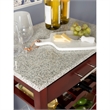 Pemberley Row Pine Wood Wenge Brown Kitchen Cart Rectangular Compact Granite Top Unassembled