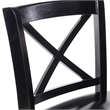 Pemberley Row Rubberwood Black Counter Stool Rectangular X-Back Design 37.25