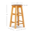 Pemberley Row Wood Brown Bar Stool Round Footrest 24